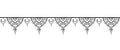 Seamless border pattern for Mehndi, Henna drawing and tattoo. Decoration in ethnic oriental, Indian style. Decorative pattern in e Royalty Free Stock Photo