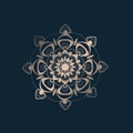 Mandala logo. Ornamental, decorative flower petals icon.