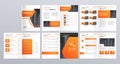 Business company profile, annual report, brochures template layout design with cover page design and use for flyers, presentations