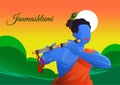 Happy Krishna Janmashtami festival Background of India