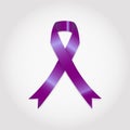 Purple ribbon as symbol dementia awareness