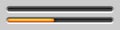 3d Loading bar. The health or progress bar. Life scale. Orange bar. Design elements for video games.