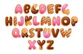 Donuts alphabet, great design for any purposes.