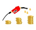 petrol price grow, petrol price growth, increased petrol price , isolated