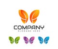 Modern butterfly colourful logo design concept template. Butterfly logo, simple and modern concept suitable for beauty, cosmetic,