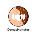 Donut logo design Royalty Free Stock Photo