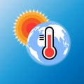 The problem of global warming, the high temperature on the planet. Royalty Free Stock Photo