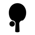 Table tennis  rackets Ball Vector Silhouette Royalty Free Stock Photo