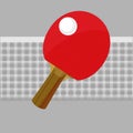 Table tennis racket ball vector Covering grid Royalty Free Stock Photo