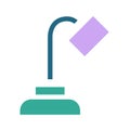 Desk lamp flat icon design vector Royalty Free Stock Photo