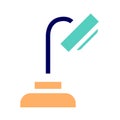 Desk lamp flat icon design vector Royalty Free Stock Photo