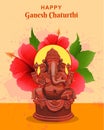 Lord Ganapati for Happy Ganesh Chaturthi festival religious banner background Royalty Free Stock Photo