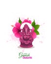 Lord Ganpati on Ganesh Chaturthi background Royalty Free Stock Photo