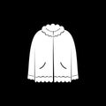 Winter jacket simple icon vector design