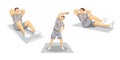 Set of man exercise fitness healthy living