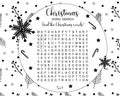 Printable Christmas word search puzzle for children
