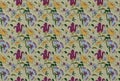 Embroidery vintage floral seamless pattern fantasy texture