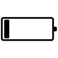 Battery icon vector . Charge from low to high Royalty Free Stock Photo