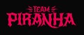 Team Piranha Vector lettering Team emblem design.