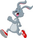 Cartoon cute rabbit running Royalty Free Stock Photo