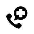medical call icon, emergency call, medical support