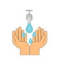 World Water Day - vector abstract waterdrop concept. Save the water Royalty Free Stock Photo