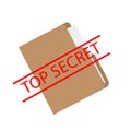 Private investigator desk with top secret envelopes Royalty Free Stock Photo