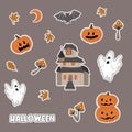 Halloween sticker set Royalty Free Stock Photo