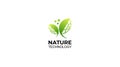 Nature technology logo design vector illustration Royalty Free Stock Photo