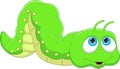 Cute caterpillar cartoon on white background Royalty Free Stock Photo