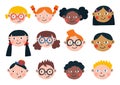 cute handraw children charactor design set Royalty Free Stock Photo