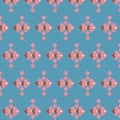 seamless pattern with square pink and blue