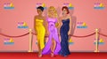 Movie Stars Theme Female Characters on Red Carpet Royalty Free Stock Photo