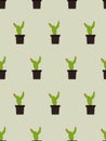 cactus pot cute seamless design repeating Royalty Free Stock Photo