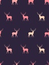 Seamless deer patterned background