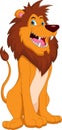 Cute lion cartoon on white background Royalty Free Stock Photo