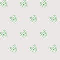 Green deer heads on a light gray background.