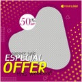 super sale - especial offer - social media post Royalty Free Stock Photo