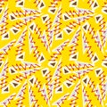 Seamless abstract urban pattern with curved lines and geometry triangle elements