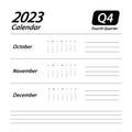 Q4 Fourth Quarter of 2023 Calendar