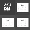 Q2 Second Quarter of 2023 Calendar