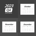 Q4 Fourth Quarter of 2023 Calendar