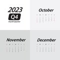 Q4 Fourth Quarter of 2023 Calendar