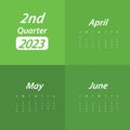 Q2 Second Quarter of 2023 Calendar