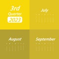 Q3 Third Quarter of 2023 Calendar