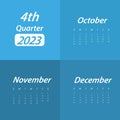 Q4 Fourth Quarter of 2023 Calendar