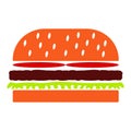 Hamburger icon flat style