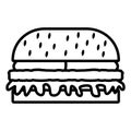 outline burger simple icon