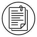 Outline icon for documents paper.