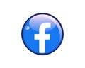 Facebook Social Media Icon Logo With Shadow Royalty Free Stock Photo